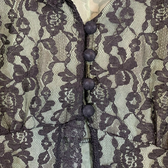 VintageTosca of California Peignoir House lace Midi Dress Size Medium - Picture 5 of 6